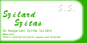szilard szitas business card
