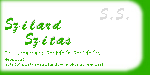 szilard szitas business card